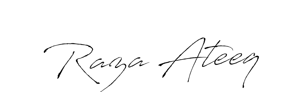 Make a beautiful signature design for name Raza Ateeq. With this signature (Antro_Vectra) style, you can create a handwritten signature for free. Raza Ateeq signature style 6 images and pictures png