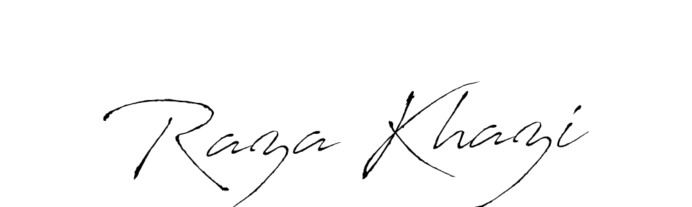 Design your own signature with our free online signature maker. With this signature software, you can create a handwritten (Antro_Vectra) signature for name Raza Khazi. Raza Khazi signature style 6 images and pictures png
