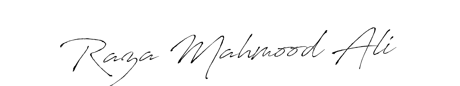 Raza Mahmood Ali stylish signature style. Best Handwritten Sign (Antro_Vectra) for my name. Handwritten Signature Collection Ideas for my name Raza Mahmood Ali. Raza Mahmood Ali signature style 6 images and pictures png