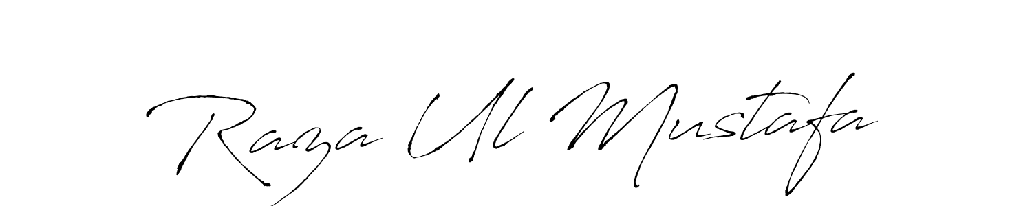 Create a beautiful signature design for name Raza Ul Mustafa. With this signature (Antro_Vectra) fonts, you can make a handwritten signature for free. Raza Ul Mustafa signature style 6 images and pictures png