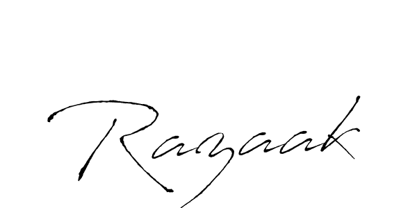 Create a beautiful signature design for name Razaak. With this signature (Antro_Vectra) fonts, you can make a handwritten signature for free. Razaak signature style 6 images and pictures png