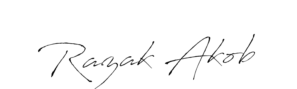 Use a signature maker to create a handwritten signature online. With this signature software, you can design (Antro_Vectra) your own signature for name Razak Akob. Razak Akob signature style 6 images and pictures png