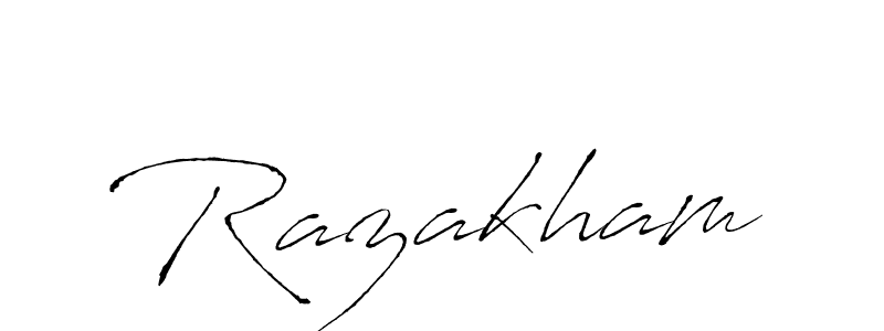 Create a beautiful signature design for name Razakham. With this signature (Antro_Vectra) fonts, you can make a handwritten signature for free. Razakham signature style 6 images and pictures png