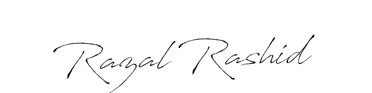 How to make Razal Rashid name signature. Use Antro_Vectra style for creating short signs online. This is the latest handwritten sign. Razal Rashid signature style 6 images and pictures png