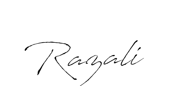 Create a beautiful signature design for name Razali. With this signature (Antro_Vectra) fonts, you can make a handwritten signature for free. Razali signature style 6 images and pictures png