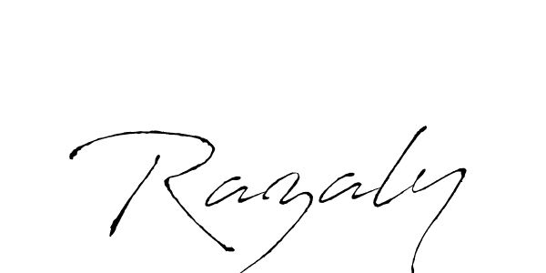 How to make Razaly name signature. Use Antro_Vectra style for creating short signs online. This is the latest handwritten sign. Razaly signature style 6 images and pictures png