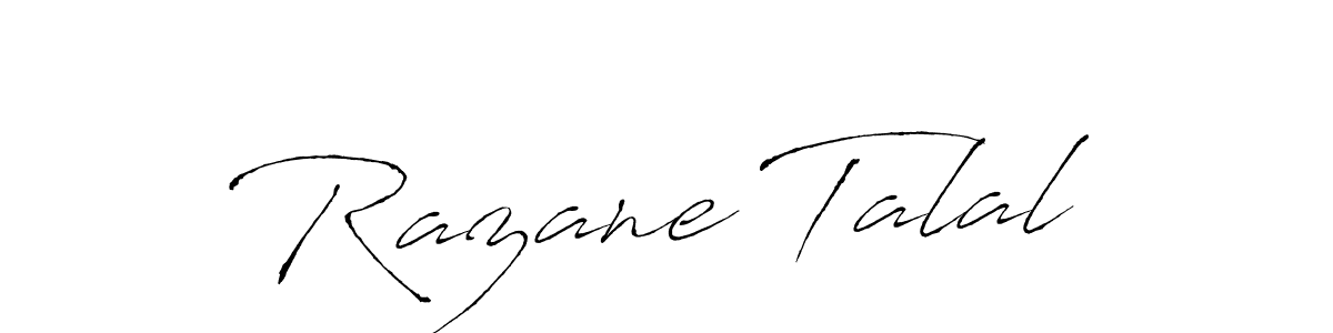 Use a signature maker to create a handwritten signature online. With this signature software, you can design (Antro_Vectra) your own signature for name Razane Talal. Razane Talal signature style 6 images and pictures png