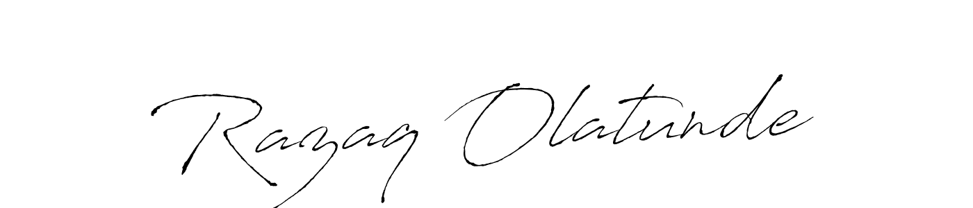 You should practise on your own different ways (Antro_Vectra) to write your name (Razaq Olatunde) in signature. don't let someone else do it for you. Razaq Olatunde signature style 6 images and pictures png