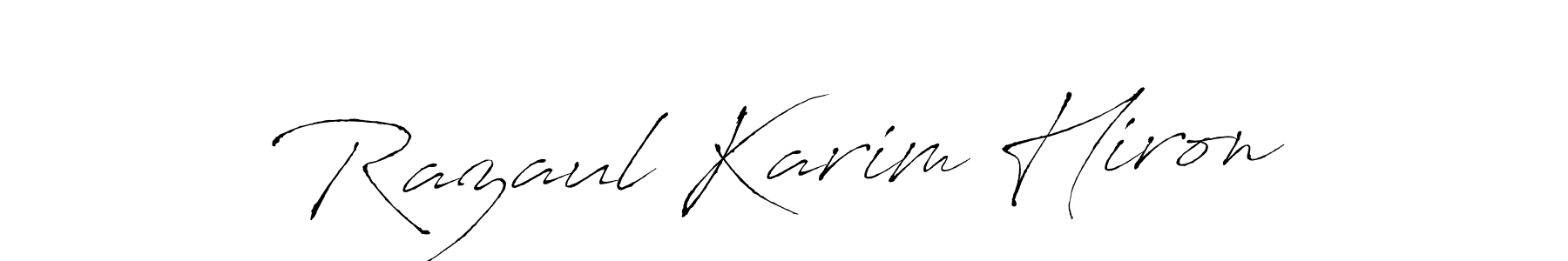 See photos of Razaul Karim Hiron official signature by Spectra . Check more albums & portfolios. Read reviews & check more about Antro_Vectra font. Razaul Karim Hiron signature style 6 images and pictures png