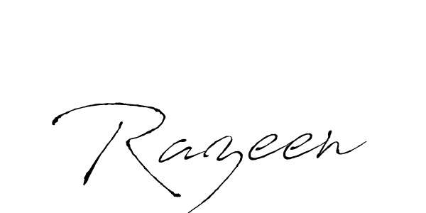 Make a beautiful signature design for name Razeen. With this signature (Antro_Vectra) style, you can create a handwritten signature for free. Razeen signature style 6 images and pictures png