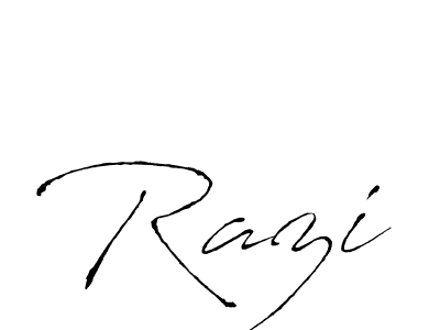 Make a beautiful signature design for name Razi. With this signature (Antro_Vectra) style, you can create a handwritten signature for free. Razi signature style 6 images and pictures png