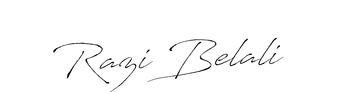 How to make Razi Belali name signature. Use Antro_Vectra style for creating short signs online. This is the latest handwritten sign. Razi Belali signature style 6 images and pictures png