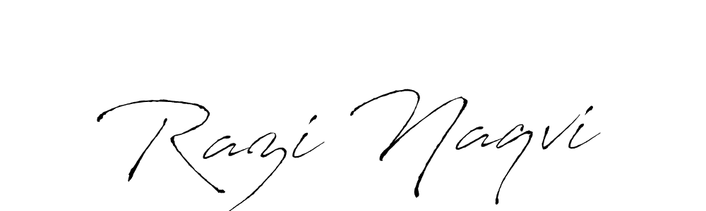 Make a beautiful signature design for name Razi Naqvi. With this signature (Antro_Vectra) style, you can create a handwritten signature for free. Razi Naqvi signature style 6 images and pictures png