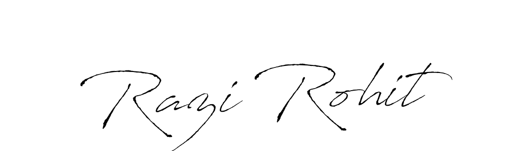 How to make Razi Rohit name signature. Use Antro_Vectra style for creating short signs online. This is the latest handwritten sign. Razi Rohit signature style 6 images and pictures png