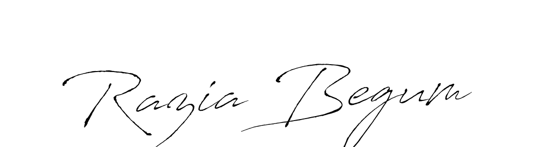 Design your own signature with our free online signature maker. With this signature software, you can create a handwritten (Antro_Vectra) signature for name Razia Begum. Razia Begum signature style 6 images and pictures png