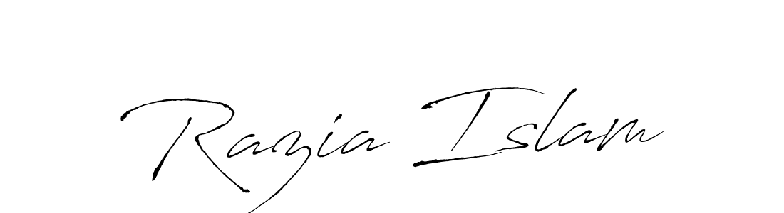 Razia Islam stylish signature style. Best Handwritten Sign (Antro_Vectra) for my name. Handwritten Signature Collection Ideas for my name Razia Islam. Razia Islam signature style 6 images and pictures png