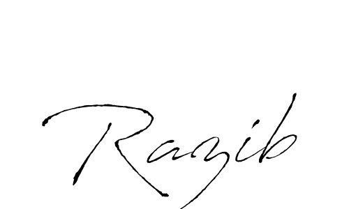 Use a signature maker to create a handwritten signature online. With this signature software, you can design (Antro_Vectra) your own signature for name Razib. Razib signature style 6 images and pictures png