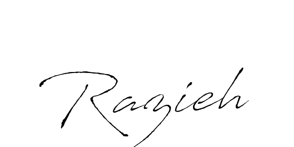 Use a signature maker to create a handwritten signature online. With this signature software, you can design (Antro_Vectra) your own signature for name Razieh. Razieh signature style 6 images and pictures png