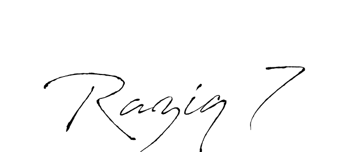 if you are searching for the best signature style for your name Raziq 7. so please give up your signature search. here we have designed multiple signature styles  using Antro_Vectra. Raziq 7 signature style 6 images and pictures png