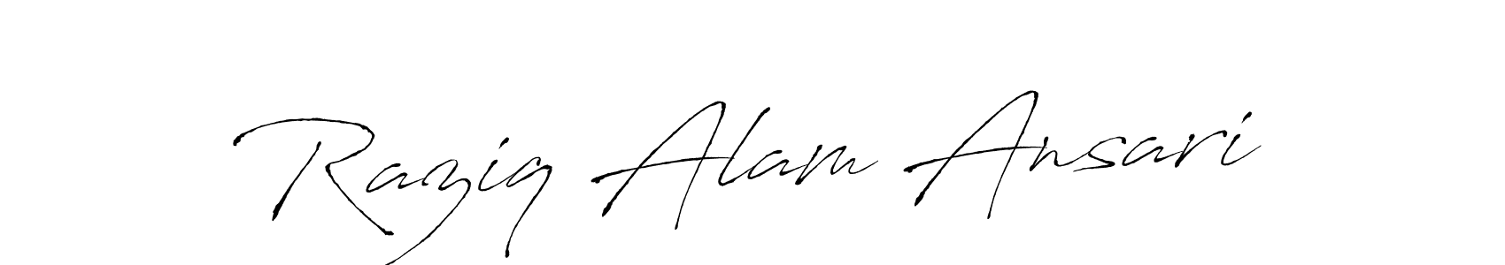 Design your own signature with our free online signature maker. With this signature software, you can create a handwritten (Antro_Vectra) signature for name Raziq Alam Ansari. Raziq Alam Ansari signature style 6 images and pictures png