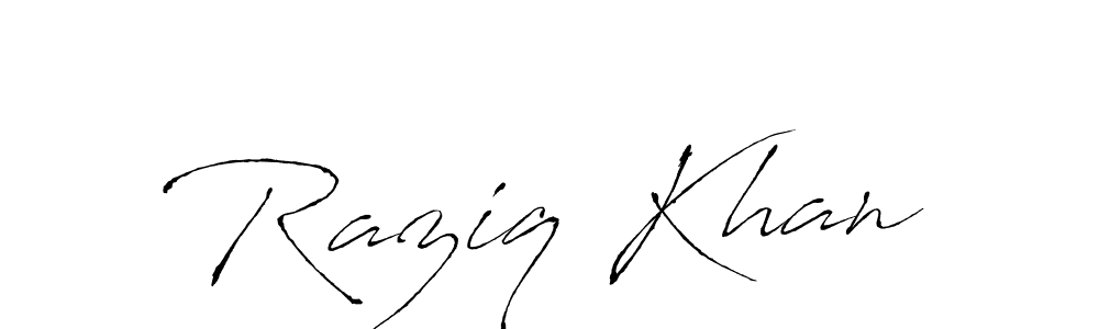 Use a signature maker to create a handwritten signature online. With this signature software, you can design (Antro_Vectra) your own signature for name Raziq Khan. Raziq Khan signature style 6 images and pictures png