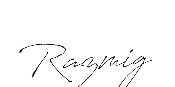 Also we have Razmig name is the best signature style. Create professional handwritten signature collection using Antro_Vectra autograph style. Razmig signature style 6 images and pictures png