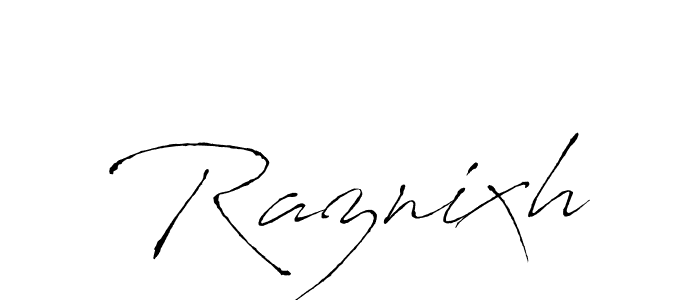 Similarly Antro_Vectra is the best handwritten signature design. Signature creator online .You can use it as an online autograph creator for name Raznixh. Raznixh signature style 6 images and pictures png