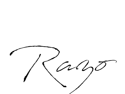 Design your own signature with our free online signature maker. With this signature software, you can create a handwritten (Antro_Vectra) signature for name Razo. Razo signature style 6 images and pictures png