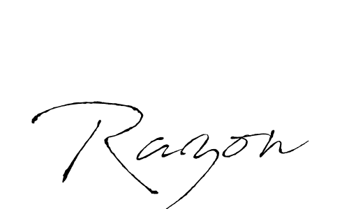 Make a beautiful signature design for name Razon. Use this online signature maker to create a handwritten signature for free. Razon signature style 6 images and pictures png