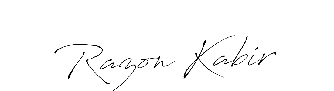 Create a beautiful signature design for name Razon Kabir. With this signature (Antro_Vectra) fonts, you can make a handwritten signature for free. Razon Kabir signature style 6 images and pictures png