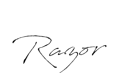 How to make Razor signature? Antro_Vectra is a professional autograph style. Create handwritten signature for Razor name. Razor signature style 6 images and pictures png