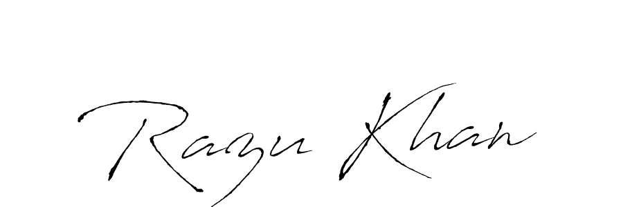 Create a beautiful signature design for name Razu Khan. With this signature (Antro_Vectra) fonts, you can make a handwritten signature for free. Razu Khan signature style 6 images and pictures png