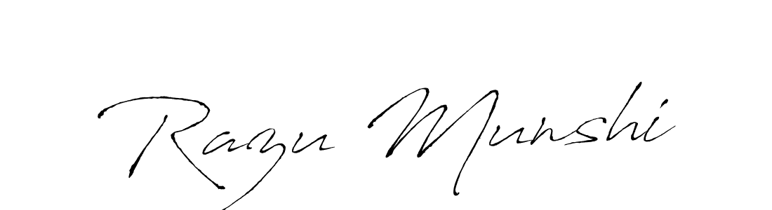 Razu Munshi stylish signature style. Best Handwritten Sign (Antro_Vectra) for my name. Handwritten Signature Collection Ideas for my name Razu Munshi. Razu Munshi signature style 6 images and pictures png