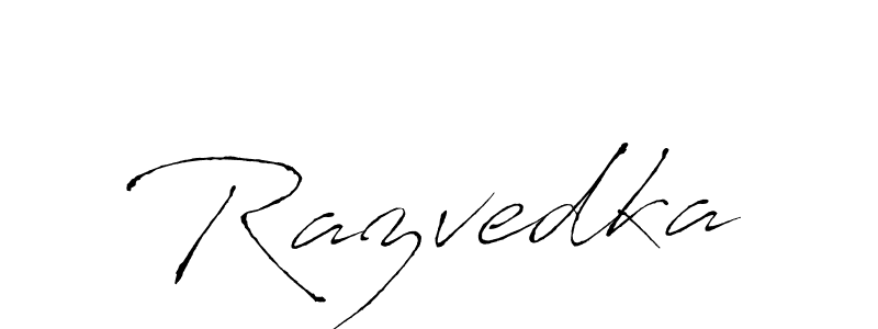 Make a beautiful signature design for name Razvedka. With this signature (Antro_Vectra) style, you can create a handwritten signature for free. Razvedka signature style 6 images and pictures png