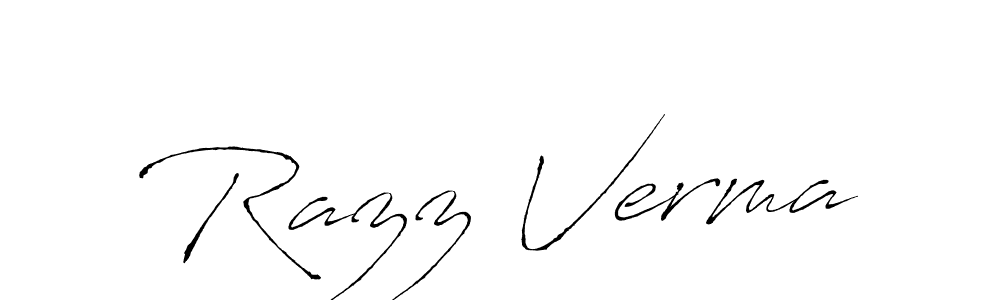 Make a beautiful signature design for name Razz Verma. Use this online signature maker to create a handwritten signature for free. Razz Verma signature style 6 images and pictures png