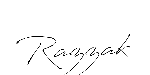 Make a beautiful signature design for name Razzak. With this signature (Antro_Vectra) style, you can create a handwritten signature for free. Razzak signature style 6 images and pictures png