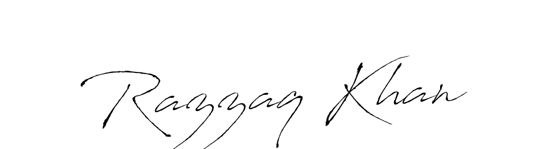Antro_Vectra is a professional signature style that is perfect for those who want to add a touch of class to their signature. It is also a great choice for those who want to make their signature more unique. Get Razzaq Khan name to fancy signature for free. Razzaq Khan signature style 6 images and pictures png