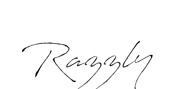 Create a beautiful signature design for name Razzly. With this signature (Antro_Vectra) fonts, you can make a handwritten signature for free. Razzly signature style 6 images and pictures png