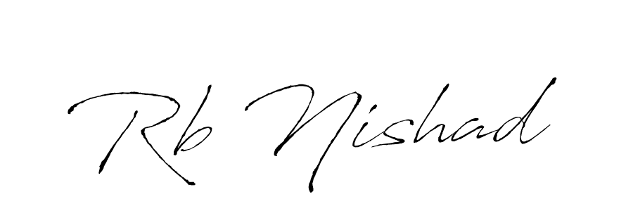 Make a beautiful signature design for name Rb Nishad. With this signature (Antro_Vectra) style, you can create a handwritten signature for free. Rb Nishad signature style 6 images and pictures png