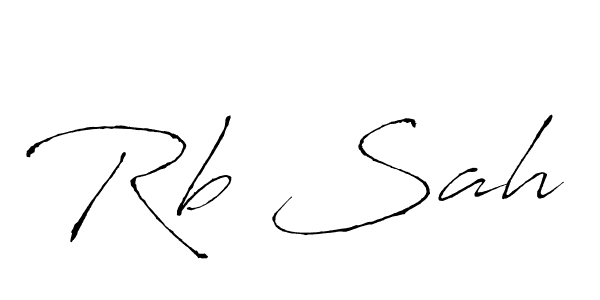 Rb Sah stylish signature style. Best Handwritten Sign (Antro_Vectra) for my name. Handwritten Signature Collection Ideas for my name Rb Sah. Rb Sah signature style 6 images and pictures png