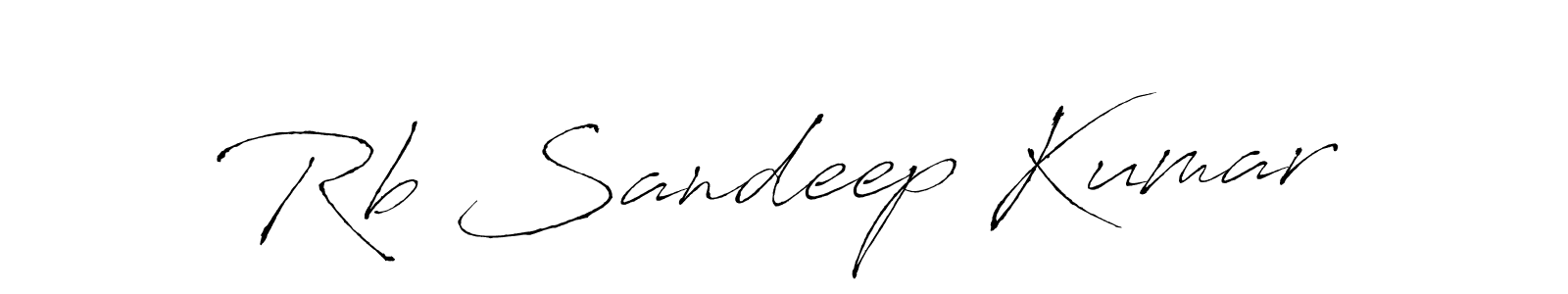 Make a beautiful signature design for name Rb Sandeep Kumar. With this signature (Antro_Vectra) style, you can create a handwritten signature for free. Rb Sandeep Kumar signature style 6 images and pictures png