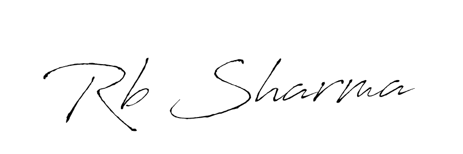 Make a beautiful signature design for name Rb Sharma. With this signature (Antro_Vectra) style, you can create a handwritten signature for free. Rb Sharma signature style 6 images and pictures png