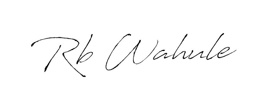 How to make Rb Wahule name signature. Use Antro_Vectra style for creating short signs online. This is the latest handwritten sign. Rb Wahule signature style 6 images and pictures png