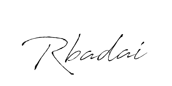 Create a beautiful signature design for name Rbadai. With this signature (Antro_Vectra) fonts, you can make a handwritten signature for free. Rbadai signature style 6 images and pictures png