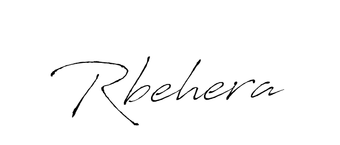 Create a beautiful signature design for name Rbehera. With this signature (Antro_Vectra) fonts, you can make a handwritten signature for free. Rbehera signature style 6 images and pictures png