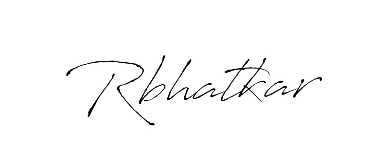 How to make Rbhatkar name signature. Use Antro_Vectra style for creating short signs online. This is the latest handwritten sign. Rbhatkar signature style 6 images and pictures png