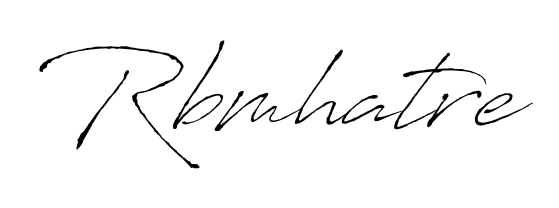 Style your name Rbmhatre with confidence using Antro_Vectra signature design. Simple, elegant, and ready for immediate document use. Rbmhatre signature style 6 images and pictures png
