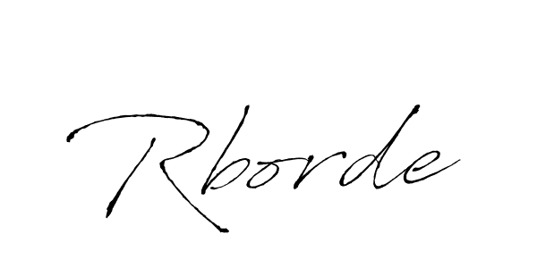 Make a beautiful signature design for name Rborde. With this signature (Antro_Vectra) style, you can create a handwritten signature for free. Rborde signature style 6 images and pictures png