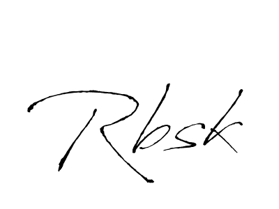 Use a signature maker to create a handwritten signature online. With this signature software, you can design (Antro_Vectra) your own signature for name Rbsk. Rbsk signature style 6 images and pictures png