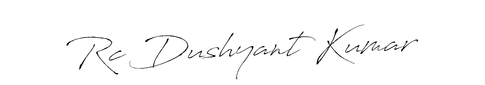 Create a beautiful signature design for name Rc Dushyant Kumar. With this signature (Antro_Vectra) fonts, you can make a handwritten signature for free. Rc Dushyant Kumar signature style 6 images and pictures png